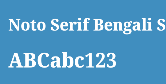 Noto Serif Bengali SemiCondensed ExtraBold