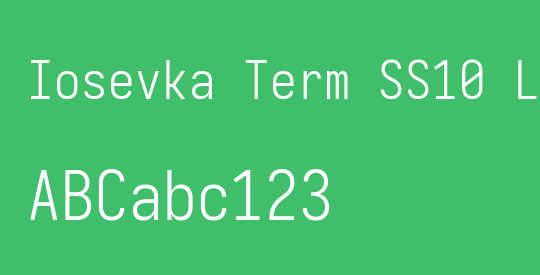 Iosevka Term SS10 Light