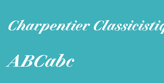 Charpentier Classicistique Reduced