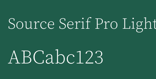 Source Serif Pro Light