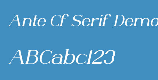 Ante Cf Serif Demo