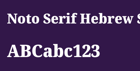 Noto Serif Hebrew SemiCondensed Black