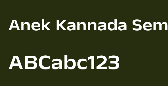 Anek Kannada SemiExpanded SemiBold