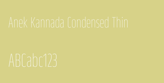Anek Kannada Condensed Thin