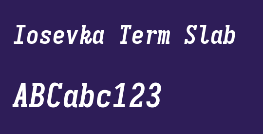 Iosevka Term Slab