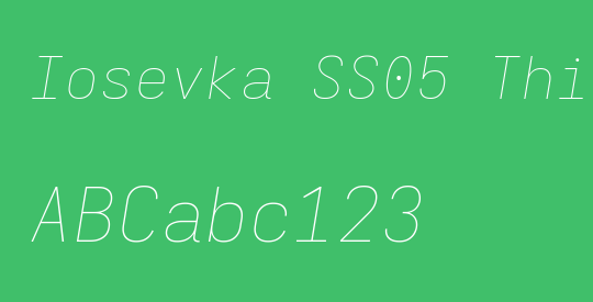 Iosevka SS05 Thin Extended