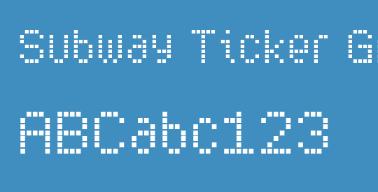 Subway Ticker Grid