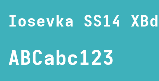 Iosevka SS14 XBdEx