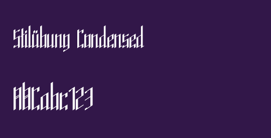 Stilübung Condensed