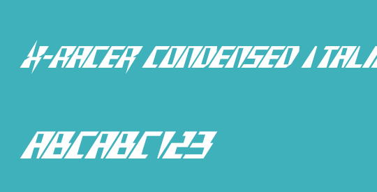 X-Racer Condensed Italic