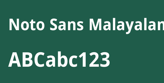 Noto Sans Malayalam SemiCondensed