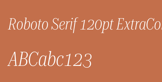 Roboto Serif 120pt ExtraCondensed ExtraLight