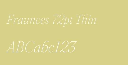 Fraunces 72pt Thin