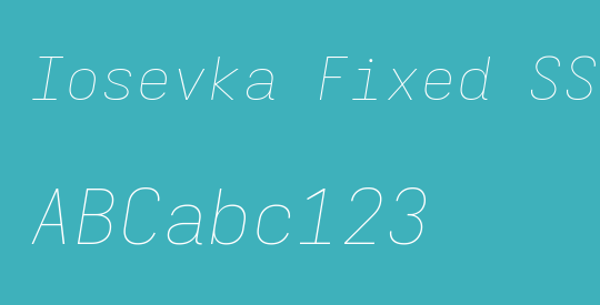 Iosevka Fixed SS05 ThEx