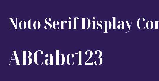 Noto Serif Display Condensed