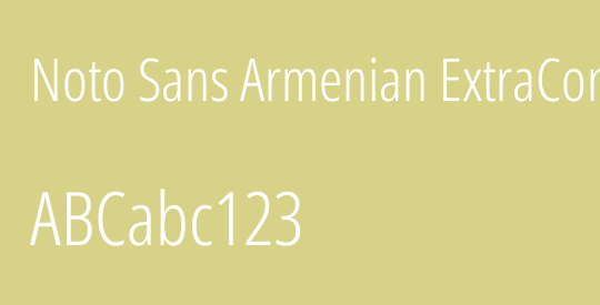 Noto Sans Armenian ExtraCondensed Light