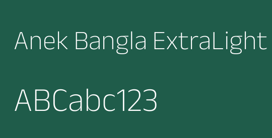 Anek Bangla ExtraLight