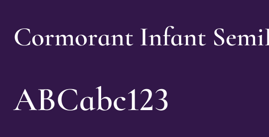 Cormorant Infant SemiBold