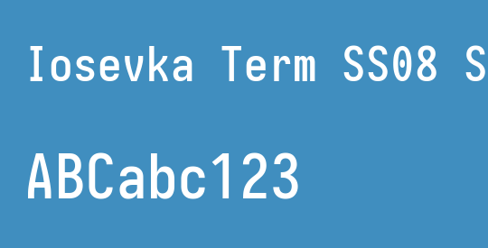 Iosevka Term SS08 Semibold