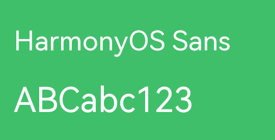 HarmonyOS Sans