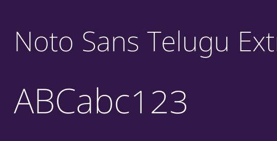 Noto Sans Telugu ExtraLight