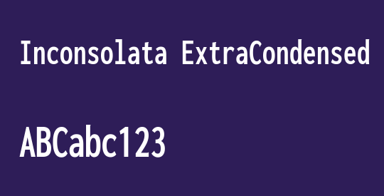 Inconsolata ExtraCondensed