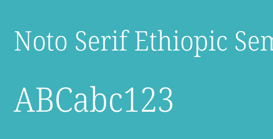 Noto Serif Ethiopic SemiCondensed Light