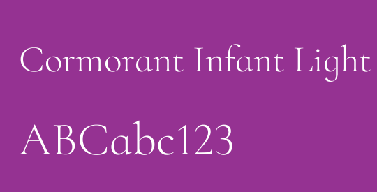 Cormorant Infant Light