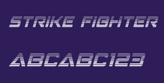 Strike Fighter Gradient Italic
