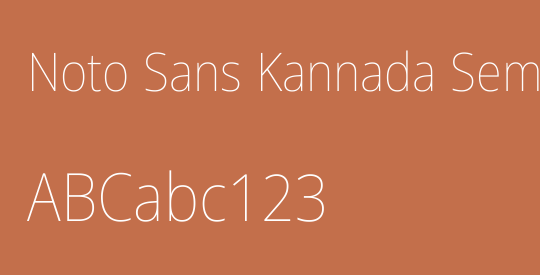 Noto Sans Kannada SemiCondensed Thin