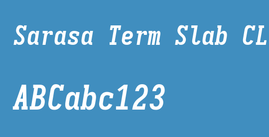 Sarasa Term Slab CL