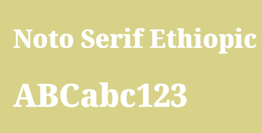 Noto Serif Ethiopic SemiCondensed Black