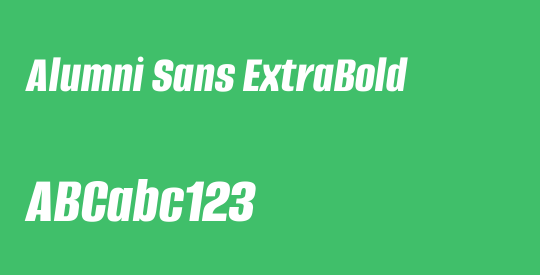 Alumni Sans ExtraBold