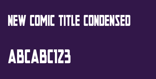 New Comic Title Condensed