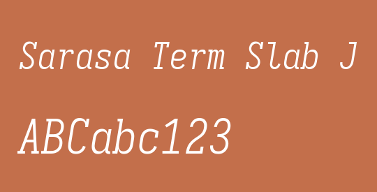 Sarasa Term Slab J Light