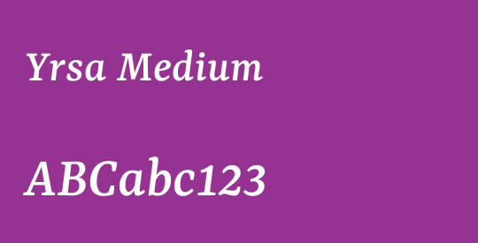 Yrsa Medium