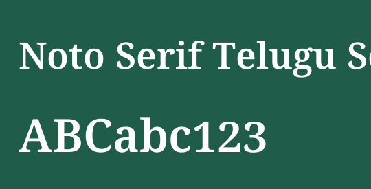 Noto Serif Telugu SemiBold