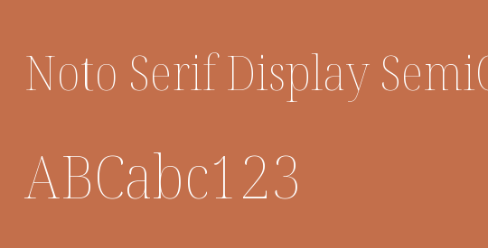 Noto Serif Display SemiCondensed Thin