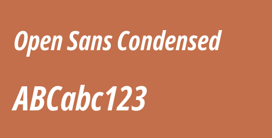 Open Sans Condensed