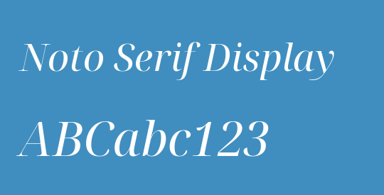 Noto Serif Display