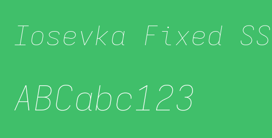 Iosevka Fixed SS10 ThEx