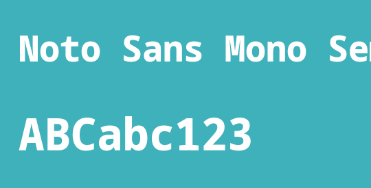 Noto Sans Mono SemCond ExtBd