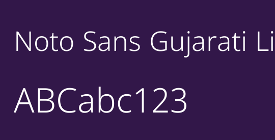Noto Sans Gujarati Light