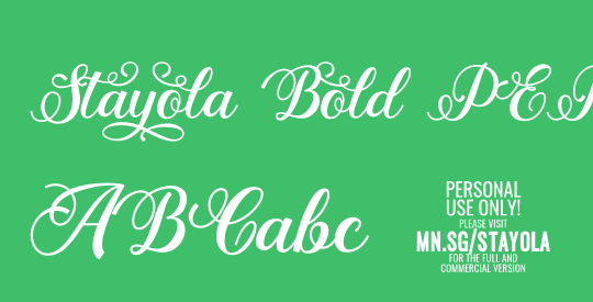 Stayola Bold PERSONAL USE