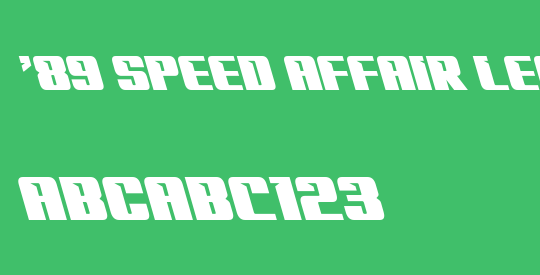 '89 Speed Affair Leftalic