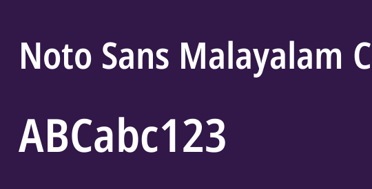 Noto Sans Malayalam Condensed SemiBold