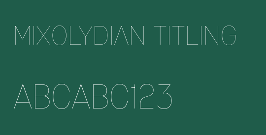 Mixolydian Titling