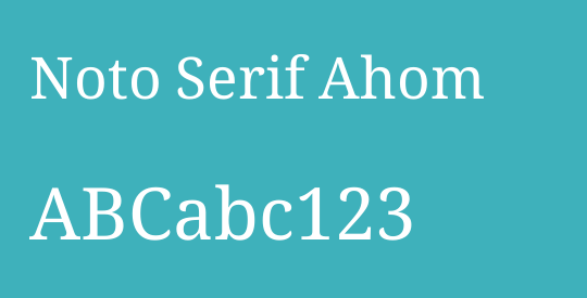 Noto Serif Ahom