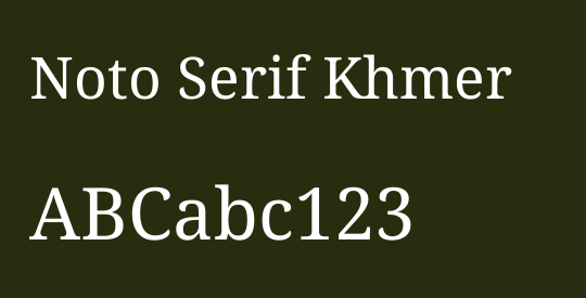 Noto Serif Khmer