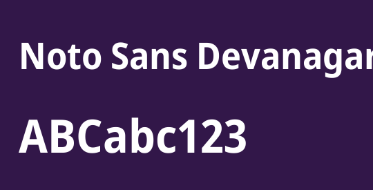 Noto Sans Devanagari SemiCondensed